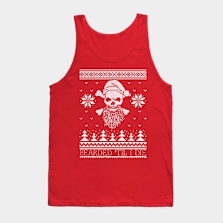 Christmas Xmas Bearded Until I Die Tank Top